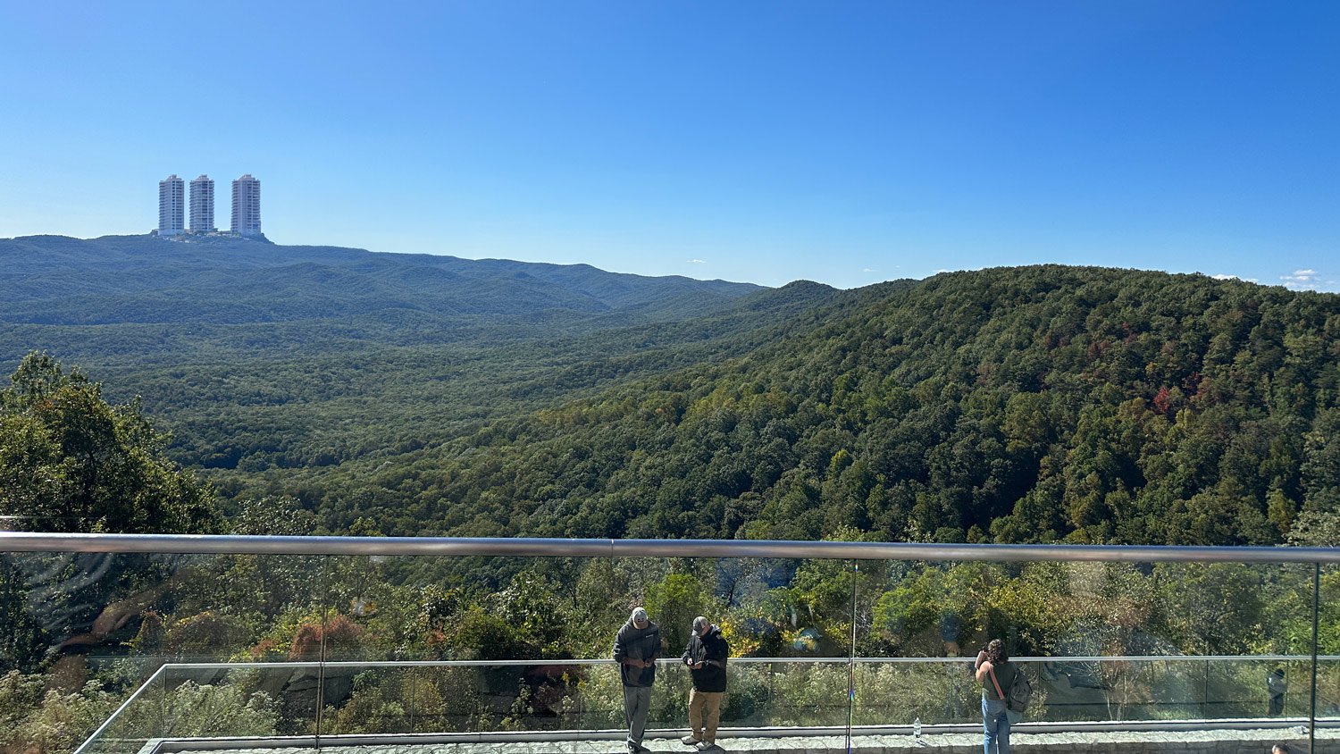 From the lodge at Amicalola Falls State Park—where visitors pause at the windows and take in a view that felt untouched.