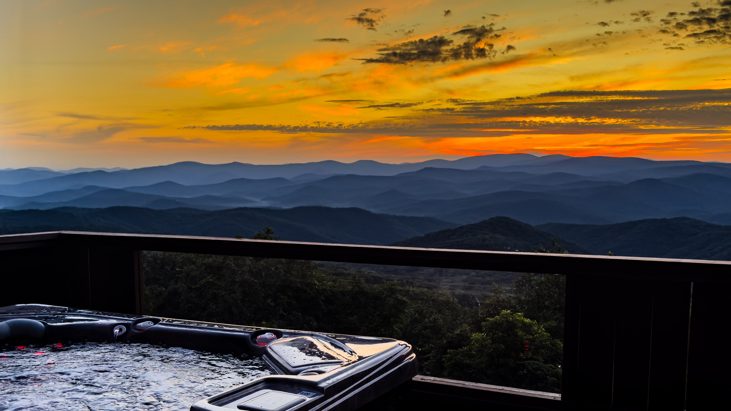 025 2026 06 14 blue ridge sunrise from cabin hot tub